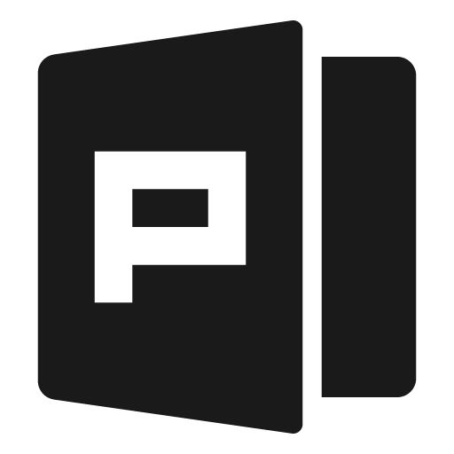 File ppt 2 fill icon, filled style, from Remix Icon