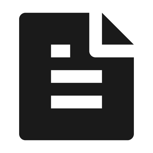 File text fill icon, filled style, from Remix Icon