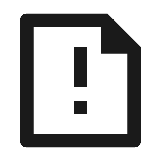 File warning line icon, outline style, from Remix Icon