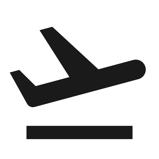 Flight takeoff fill icon, filled style, from Remix Icon