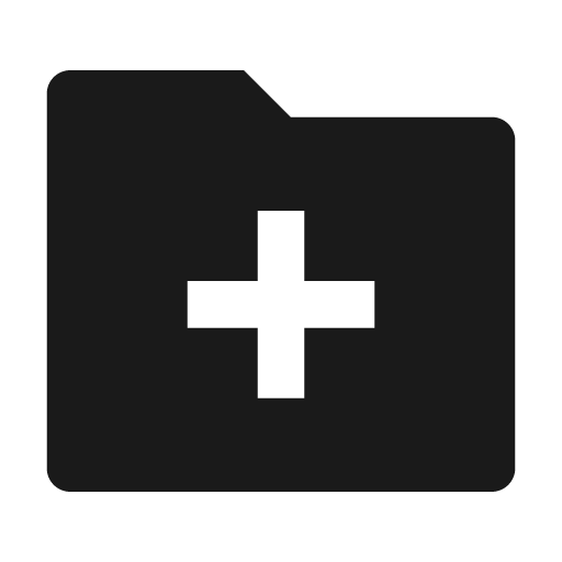 Folder add fill icon, filled style, from Remix Icon