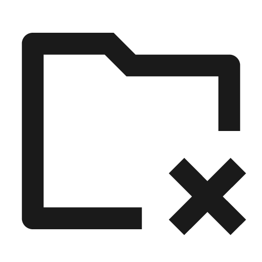 Folder close line icon, outline style, from Remix Icon