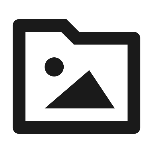 Folder image line icon, outline style, from Remix Icon