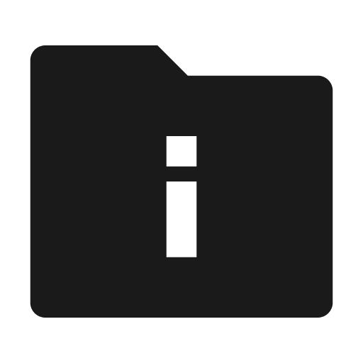 Folder info fill icon, filled style, from Remix Icon