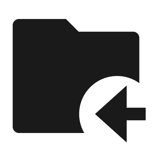 Folder received fill icon, filled style, from Remix Icon