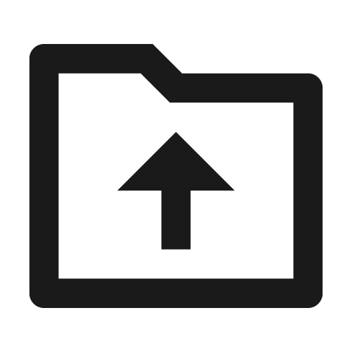 Folder upload line icon, outline style, from Remix Icon
