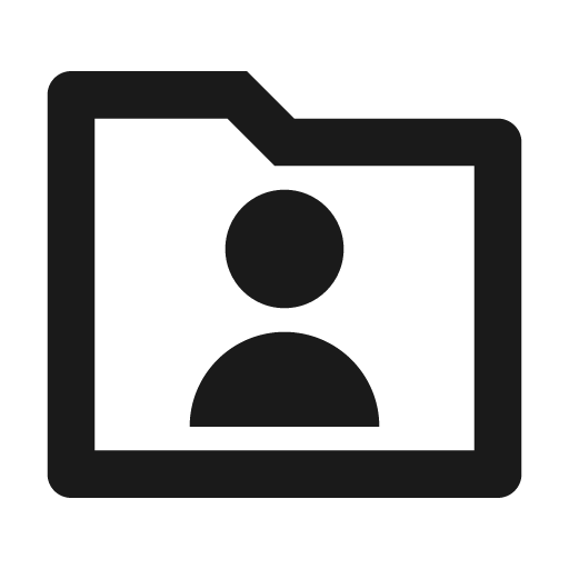 Folder user line icon, outline style, from Remix Icon
