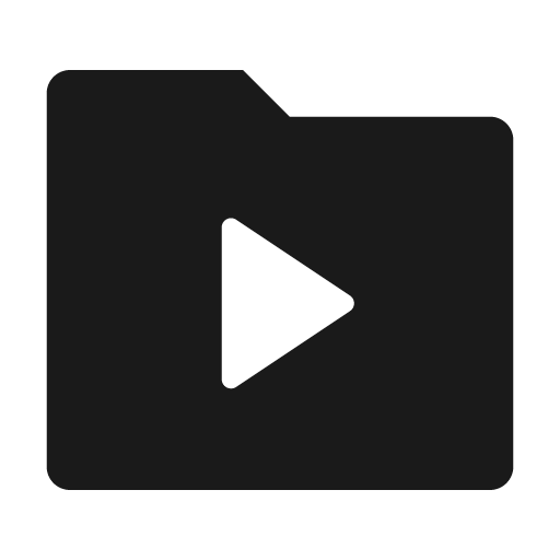 Folder video fill icon, filled style, from Remix Icon