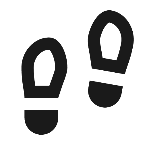 Footprint line icon, outline style, from Remix Icon