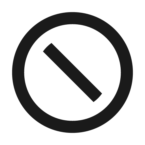 Forbid line icon, outline style, from Remix Icon