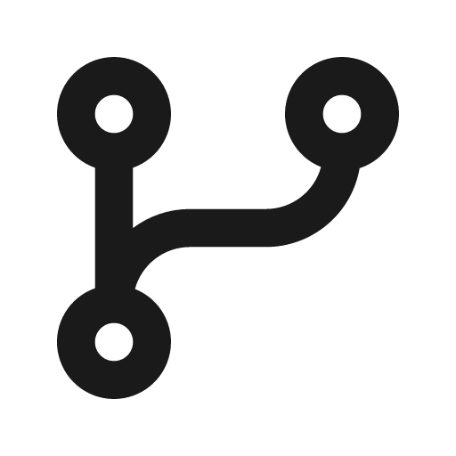 Git branch line icon, outline style, from Remix Icon