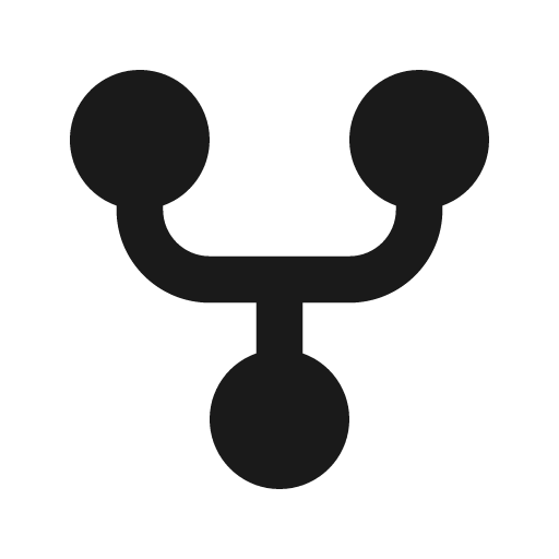 Git fork fill icon, filled style, from Remix Icon