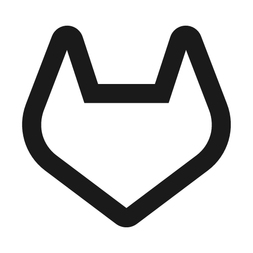 Gitlab line icon, outline style, from Remix Icon