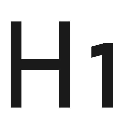 H 1 icon, solid style, from Remix Icon