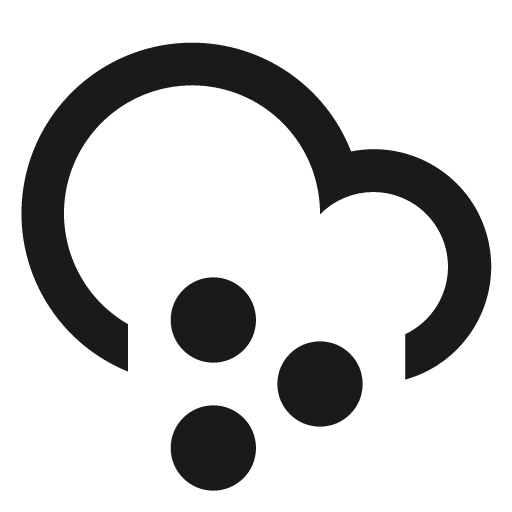 Hail line icon, outline style, from Remix Icon