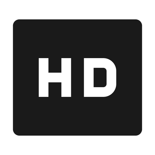 Hd fill icon, filled style, from Remix Icon