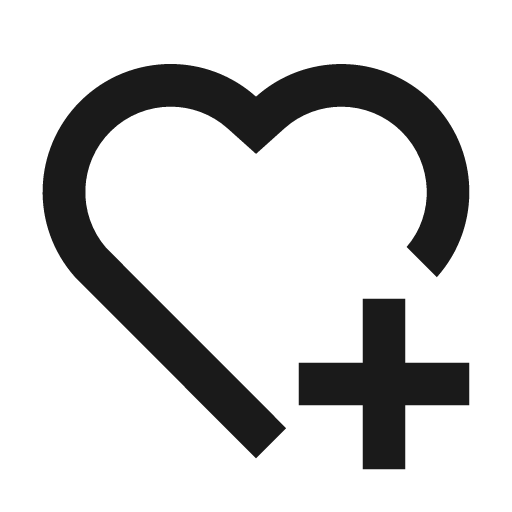 Heart add line icon, outline style, from Remix Icon