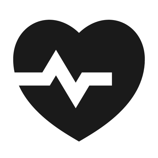 Heart pulse fill icon, filled style, from Remix Icon