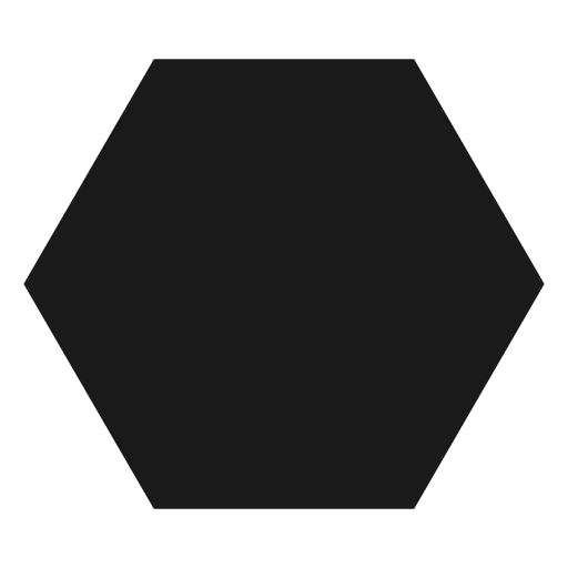 Hexagon fill icon, filled style, from Remix Icon