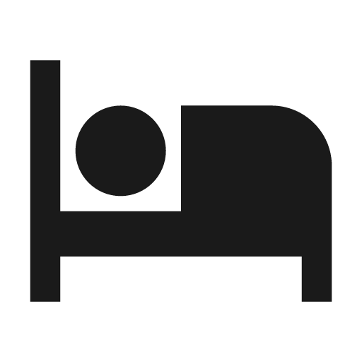Hotel bed fill icon, filled style, from Remix Icon