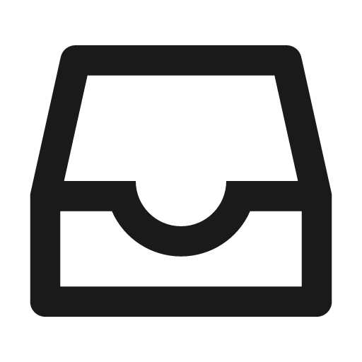 Inbox 2 line icon, outline style, from Remix Icon