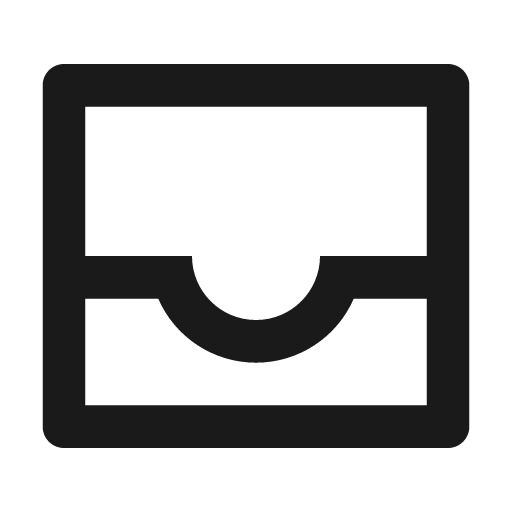 Inbox line icon, outline style, from Remix Icon