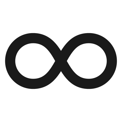 Infinity fill icon, filled style, from Remix Icon