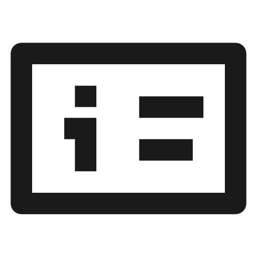 Info card line icon, outline style, from Remix Icon
