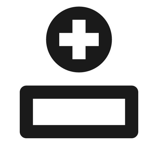 Insert row top icon, solid style, from Remix Icon