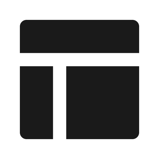 Layout 3 fill icon, filled style, from Remix Icon