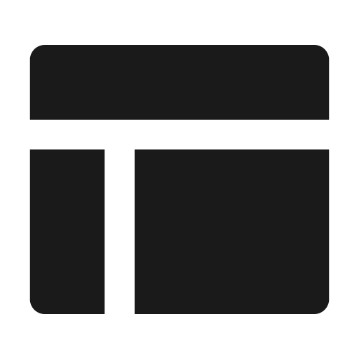 Layout 5 fill icon, filled style, from Remix Icon