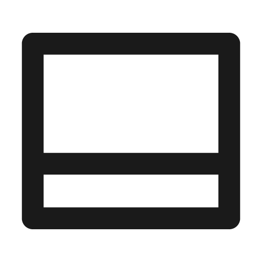 Layout bottom line icon, outline style, from Remix Icon