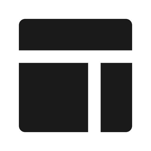 Layout fill icon, filled style, from Remix Icon