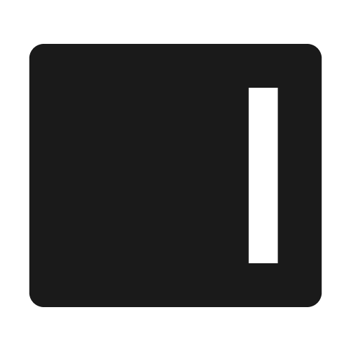 Layout right 2 fill icon, filled style, from Remix Icon