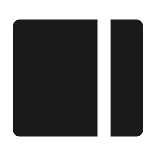 Layout right fill icon, filled style, from Remix Icon