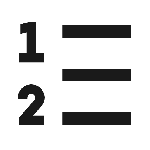 List ordered 2 icon, solid style, from Remix Icon