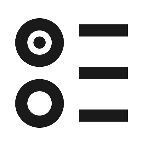 List radio icon, solid style, from Remix Icon