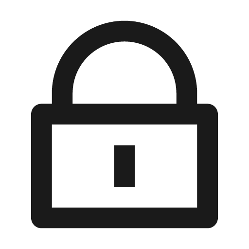 Lock line icon, outline style, from Remix Icon