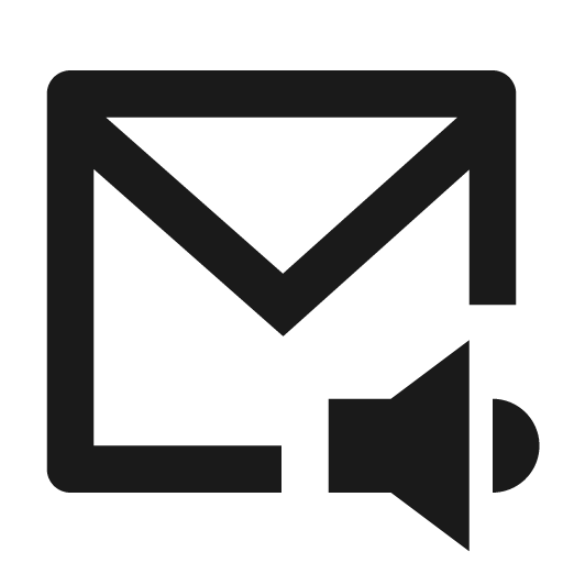 Mail volume line icon, outline style, from Remix Icon