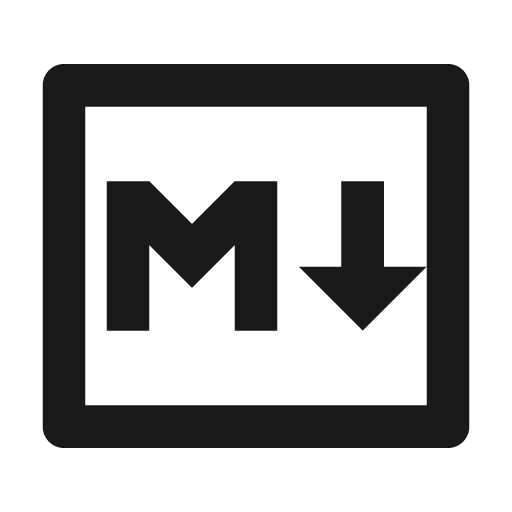 Markdown line icon, outline style, from Remix Icon