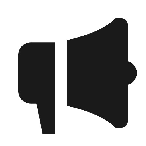 Megaphone fill icon, filled style, from Remix Icon