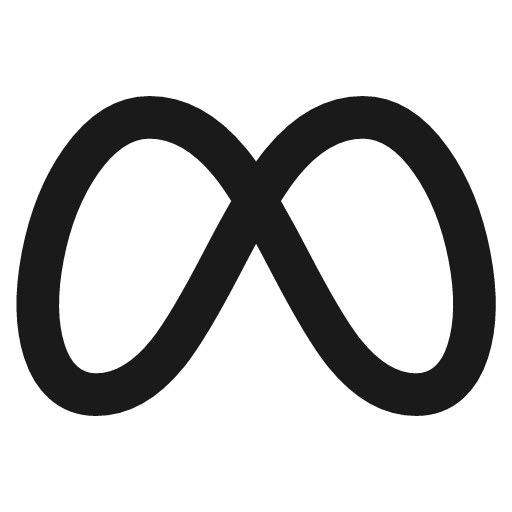 Meta line icon, outline style, from Remix Icon