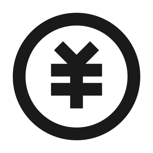Money cny circle line icon, outline style, from Remix Icon
