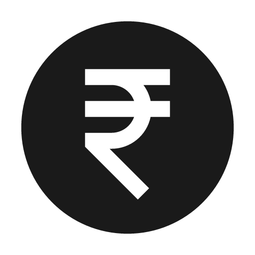 Money rupee circle fill icon, filled style, from Remix Icon