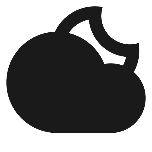 Moon cloudy fill icon, filled style, from Remix Icon