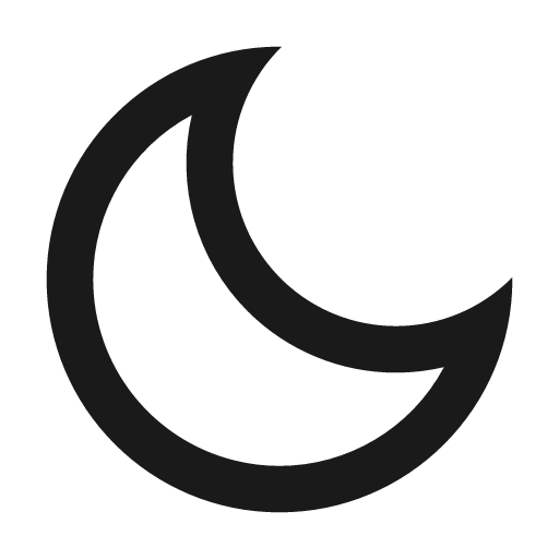 Moon line icon, outline style, from Remix Icon