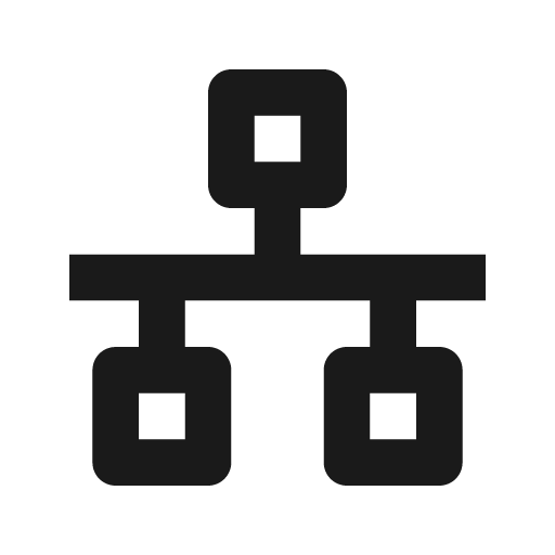 Network line icon, outline style, from Remix Icon