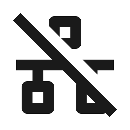 Network off line icon, outline style, from Remix Icon