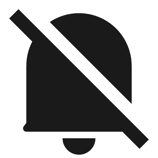 Notification off fill icon, filled style, from Remix Icon