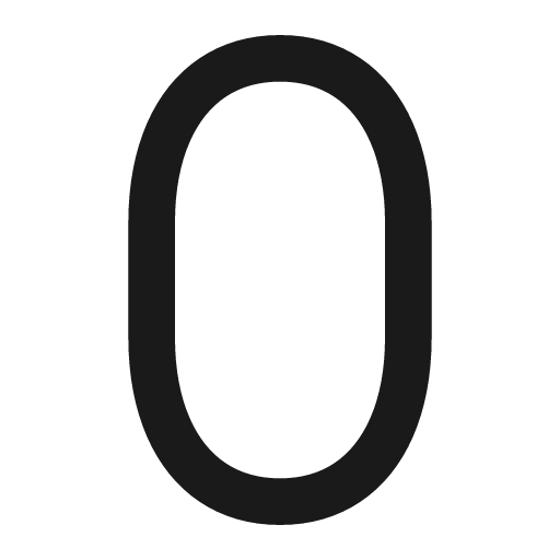 Number 0 icon, solid style, from Remix Icon